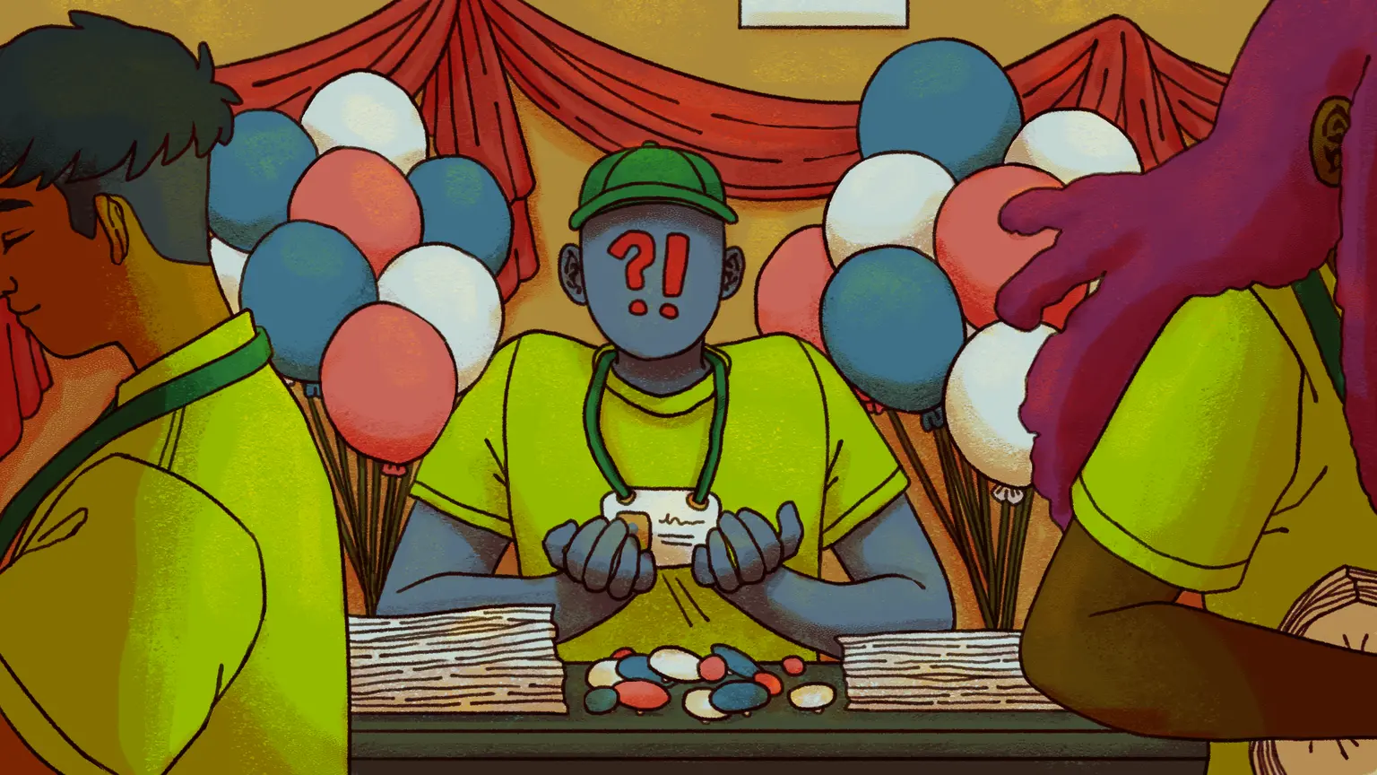 ending card from Ranked Choice Dating, leaving the player character sitting alone at a campaign table